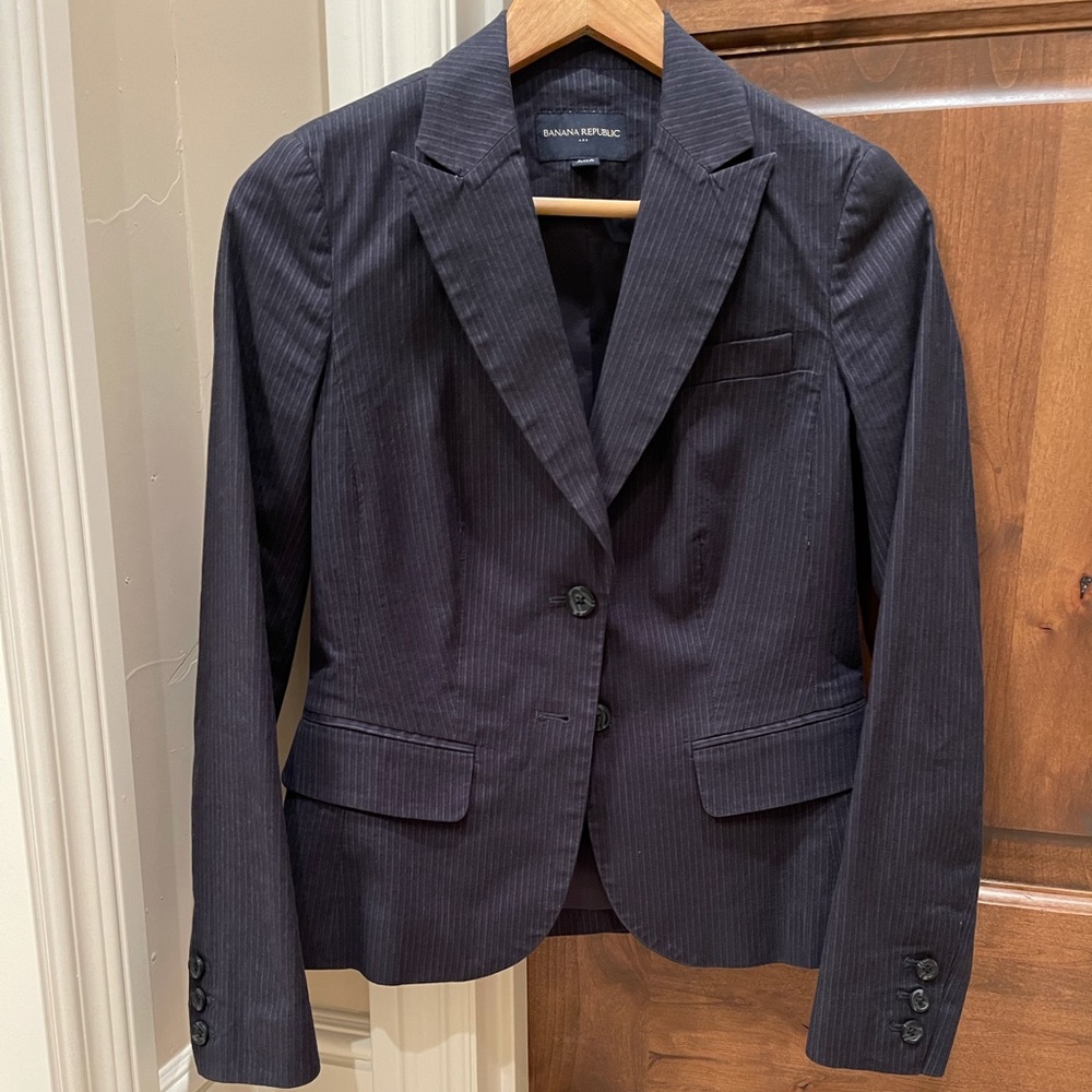 Banana Republic pinstripe fitted blazer Sz2
